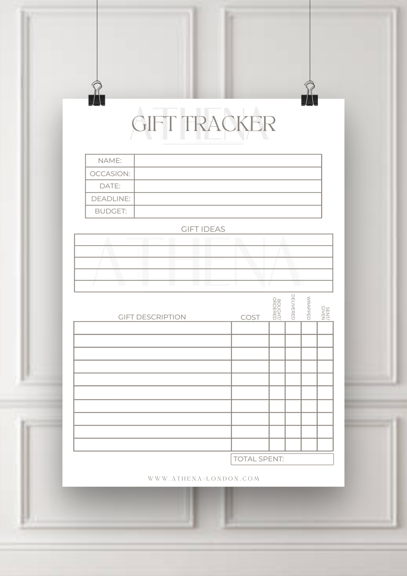 The Gift Tracker